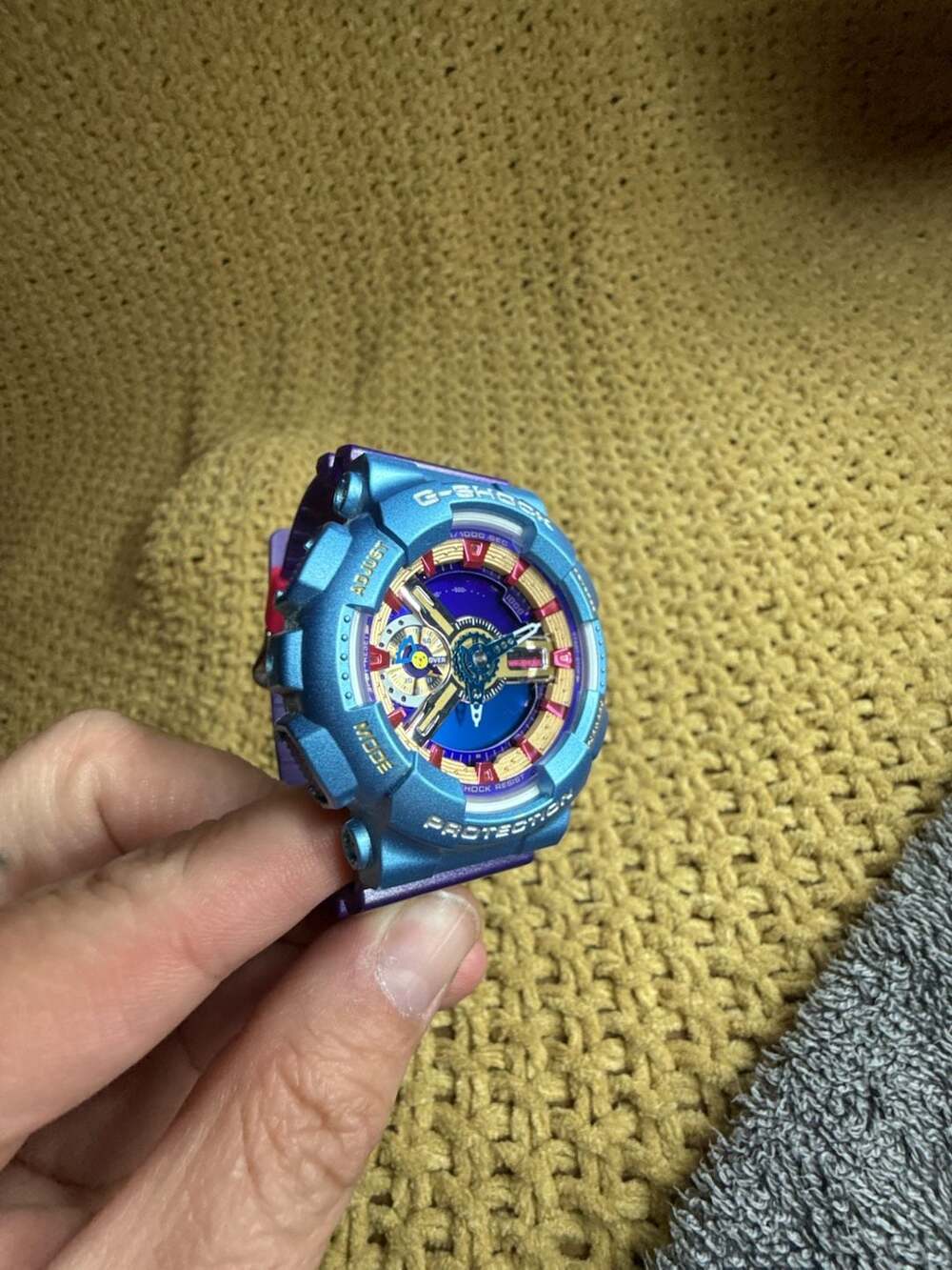 Casio G-Shock GMA-S110HC Analog-Digital Watch Blue and Purple - Picture 7 of 12
